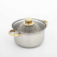 Кастрюля из нержавеющей стали с крышкой Доляна &laquo;Роскошь&raquo;, 2,2 л, d=19 см