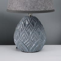Настольная лампа с абажуром RISALUX &laquo;Аурелия&raquo;, Е14, 40 Вт, серый, 20&times;20&times;33.5 см