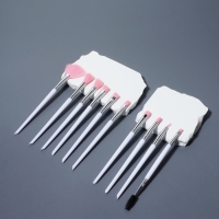 Набор кистей для макияжа, 10 предметов, 16.5 см, в чехле, белый