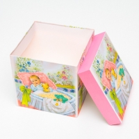 Коробка подарочная самосборная &laquo;Детская&raquo; Девочкам 15&times;15&times;15 см