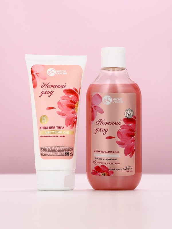 Подарочный набор "Насыщение и питание", гель для душа,300 мл и крем для тела,200 мл