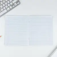 Тетрадь в частую косую линейку 12 листов А5, на скрепке &laquo;Футбол&raquo;, обложка мелованный картон, блок №1, 5 видов МИКС