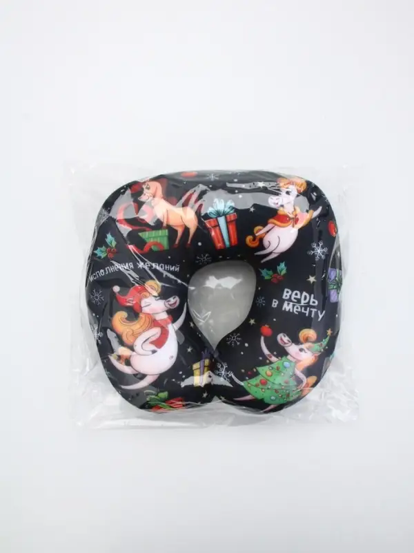 Подушка антистресс новогодняя &laquo;Верь в мечту&raquo;, черная