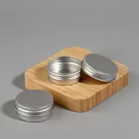 Баночка для хранения, 15 мл, фасовка - 2 шт., серебристая