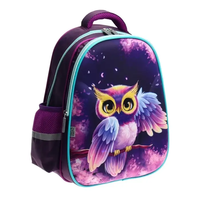 Рюкзак каркасный школьный, 39 х 30 х 14 см, Calligrata "Сова"