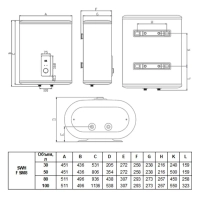Водонагреватель накопительный 50 литров