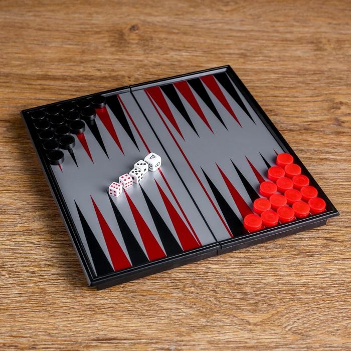 Нарды магнитные, поле 20 &times; 20 см, в коробке