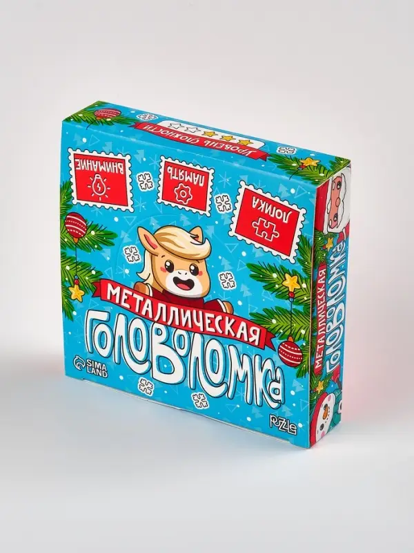 Puzzle Головоломка металлическая, лошадки стикеры,  МИКС