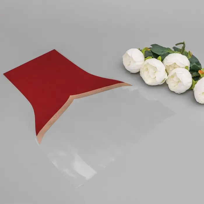 Пакет цветочный Конус, &laquo;Наилучшие пожелания&raquo;, бордо, 36&times;20&times;45 см&plusmn;1 см