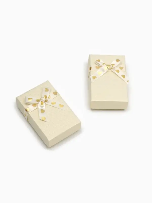 Коробочка подарочная под набор &laquo;Влюбленность&raquo;, 5&times;8 (размер полезной части 4.7&times;7.7 см), бежевая, вставка чёрная