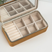 Шкатулка кожзам для украшений "Пробка" 10х18х6 см