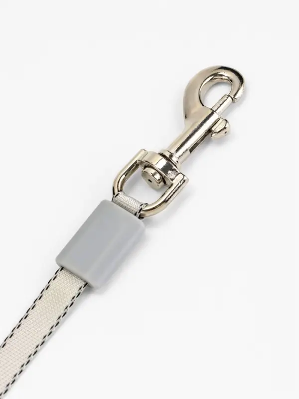 Рулетка - поводок для собак, лента 3 метра, белая/зелёная