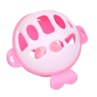 Прорезыватель силиконовый для зубов с погремушкой Крошка Я &laquo;Рыбка&raquo;, в кейсе, розовый