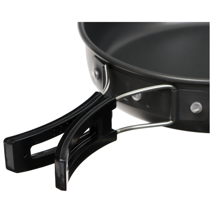 Набор туристической посуды Maclay: чайник, кастрюля, сковорода, в сетке