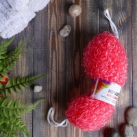 Мочалка банная  "Бублик" большая цвет МИКС 32 см