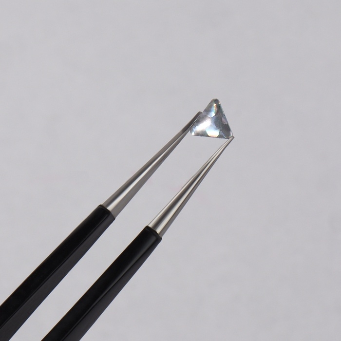 Заклёпки для ногтей, объёмные, 12 ячеек, цвет серебристый голографический