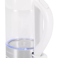 Чайник HYK-G9990 1,5л 2000Вт белый (стекло)
