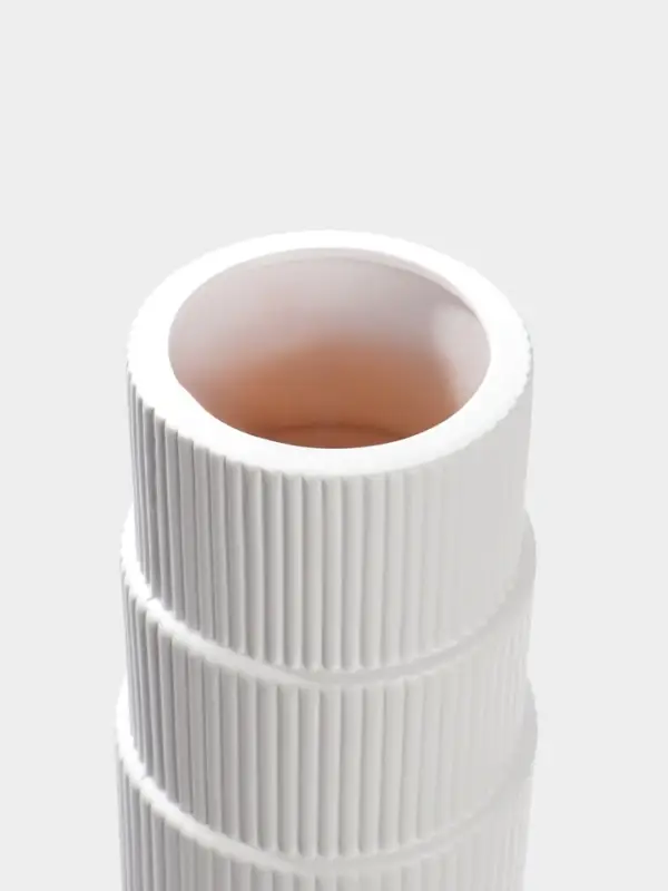 Ваза напольная керамика "Идальго" 58х13 см, белый