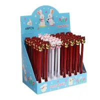 Ручка - прикол гелевая Calligrata &laquo;Зверушки&raquo; штрихкод на штуке, МИКС