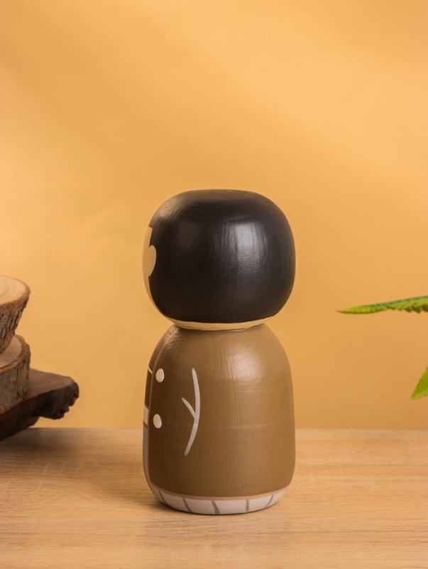 Деревянная кукла кокеши "Макото" 7х7,5х15 см