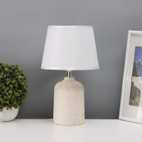 Лампа настольная "Цветочное поле" 1х40Вт Е14 белый/золото 20х20х34см