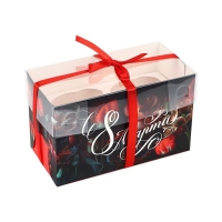 Коробка для капкейка &laquo;8 марта&raquo;, 16 х 8 х 10 см