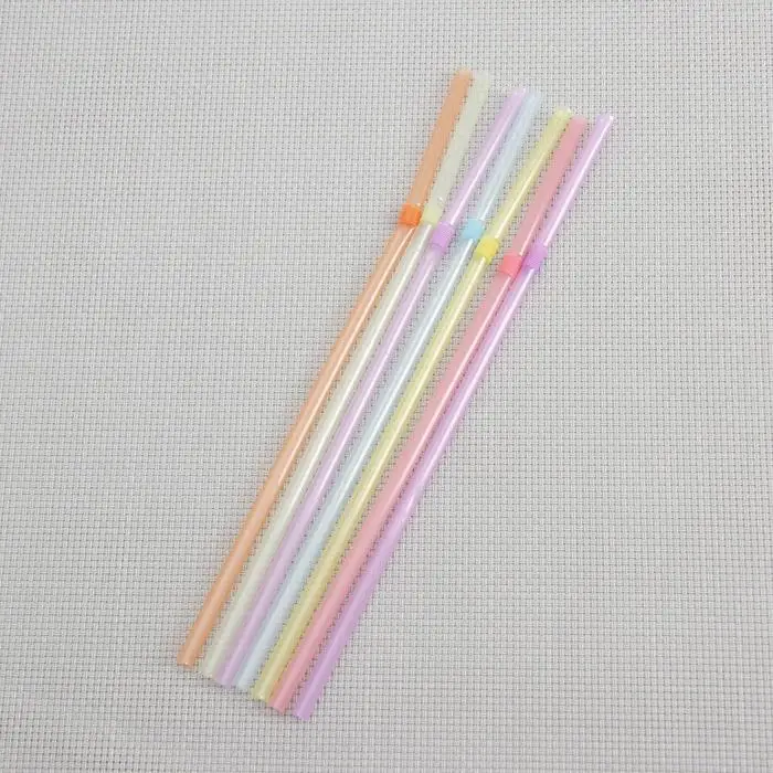 Трубочки одноразовые для напитков Доляна, 21 см, d=5 мм, флуоресцентные, с гофрой, МИКС, 50 шт.