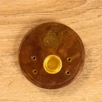 Подставка под благовония круглая, 8 см, дерево шишам, МИКС