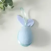 Подвески декоративные "Яйца с заичьими ушками" набор 2 шт голубой 3,5х4х9 см