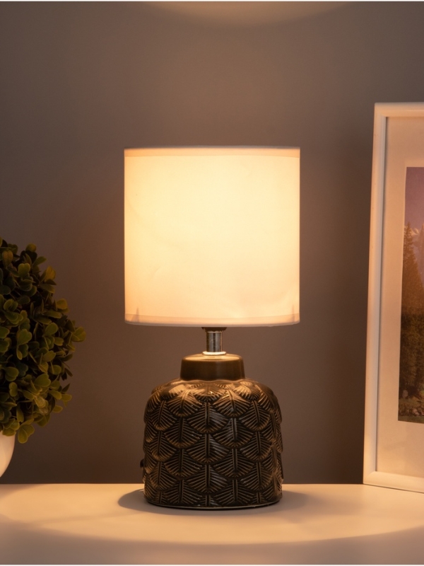 Лампа настольная "Исида" 1х40Вт Е14 темно-зеленый 14х14х28см