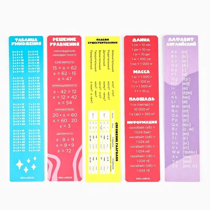 Картонные закладки 5 штук в наборе &laquo;Енотик&raquo;