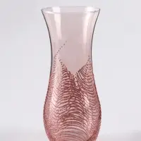 Ваза &laquo;Тодес&raquo; волна, h=26 см, стекло, светло-розовая
