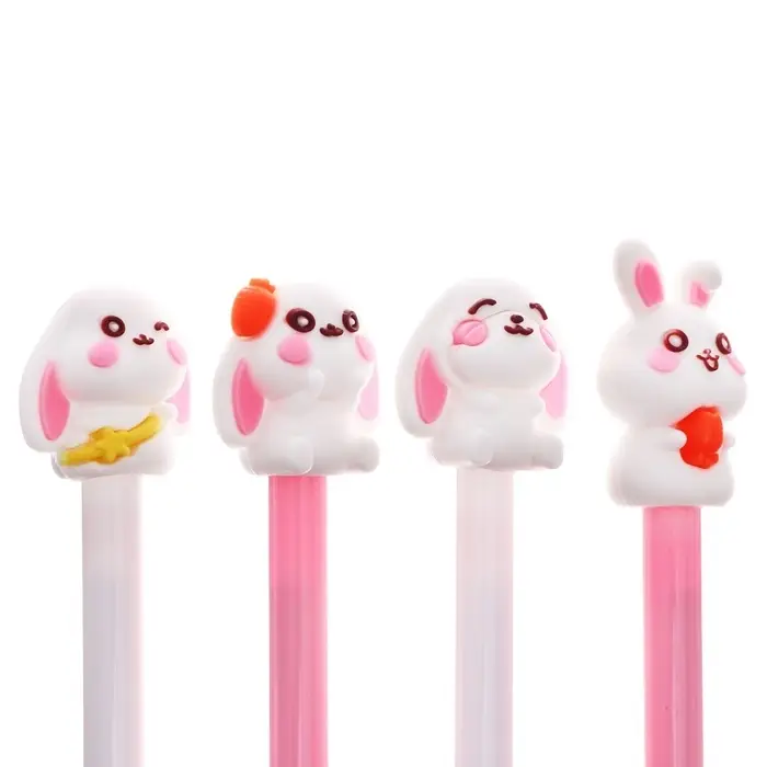 Ручка - прикол гелевая &laquo;Зайчики&raquo;, синий стержень, МИКС