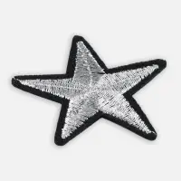 Термоаппликация &laquo;Звёздочка&raquo;, 3.7&times;3.7 см, цвет серебряный