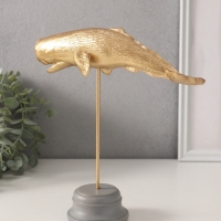 Сувенир полистоун "Золотой кашалот" 21,5х8х24 см