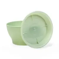 Горшок для цветов с поддоном 0,8 л d14 см h8 см "Фиалочка" зеленый