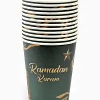 МП Набор бумжаной посуды &laquo;Ramadan Kareem&raquo;, зелёный, 12 персон