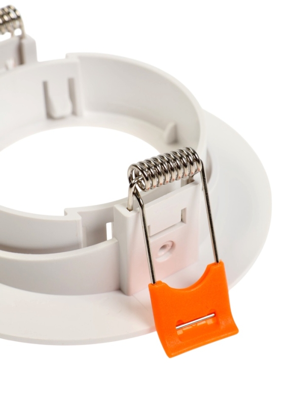 Светильник встраиваемый, поворотный, под лампу MR16, круг, пластик, белый