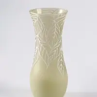 Ваза &laquo;Кармен&raquo; листопад, волна, h=26 см, стекло, бледно-зелёная