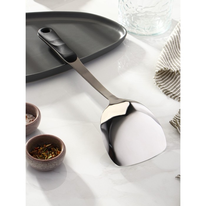 Лопатка из нержавеющей стали Доляна Home, 37,5&times;10 см, толщина 3 мм