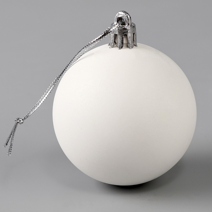 Ёлочная игрушка своими руками на новый год. Декор ёлочного шара полубусинами и блестками &laquo;Белый и золото&raquo;, новогодний набор для творчества