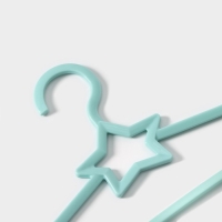 Плечики - вешалки для одежды Доляна &laquo;Звезда&raquo;, 26,5&times;13,5 см, 6 шт, детские, цвет голубой