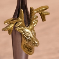 Подсвечник "Олень" 25 см, металл, мрамор