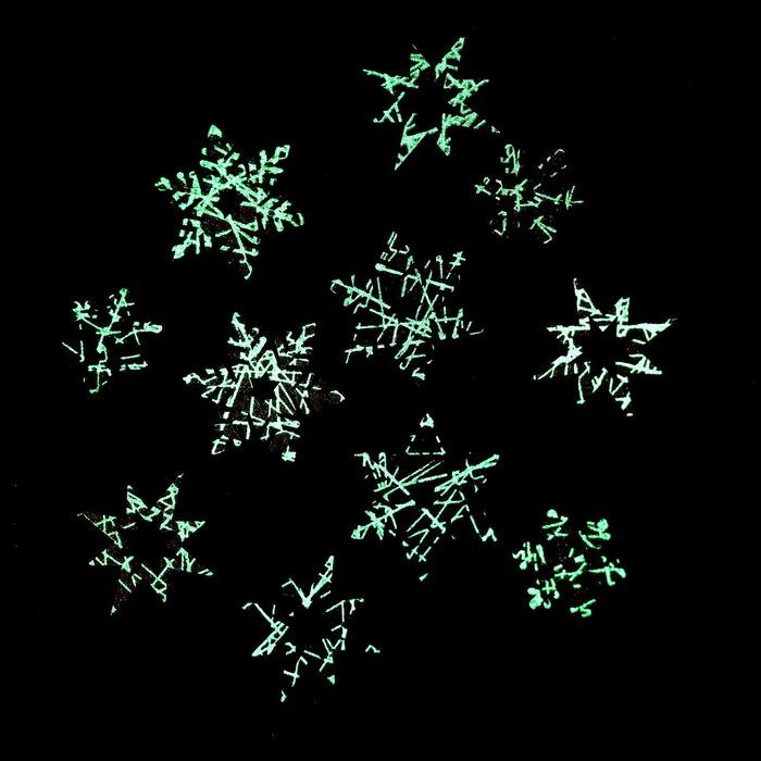 Новогодний декор с подсветкой &laquo;Снежинка&raquo; 8&times;12.5 см, набор 12 шт.