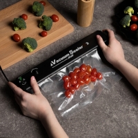 Вакууматор Luazon LPS-03, 70 Вт, 37 см, 10 пакетов, 220В, 25 см, чёрный