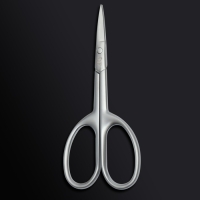 Ножницы маникюрные &laquo;Premium satin&raquo;, узкие, прямые, матовые, 9,6 см, цвет серебристый