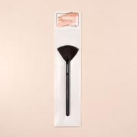 Кисть для макияжа, веерная, 16,5 (&plusmn; 1) см, цвет чёрный