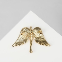 Брошь &laquo;Ангел&raquo;, цвет белый в золоте