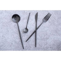 Вилка столовая из нержавеющей стали Magistro &laquo;Фолк&raquo;, h=22 см, цвет чёрный