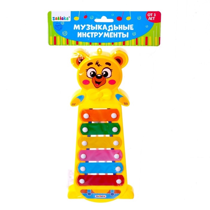 Металлофон &laquo;Мишка&raquo;, цвета МИКС